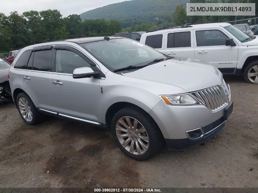 2013 Lincoln Mkx VIN: 2LMDJ8JK9DBL14893 Lot: 39902812