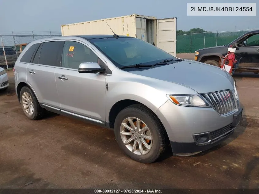 2013 Lincoln Mkx VIN: 2LMDJ8JK4DBL24554 Lot: 39932127