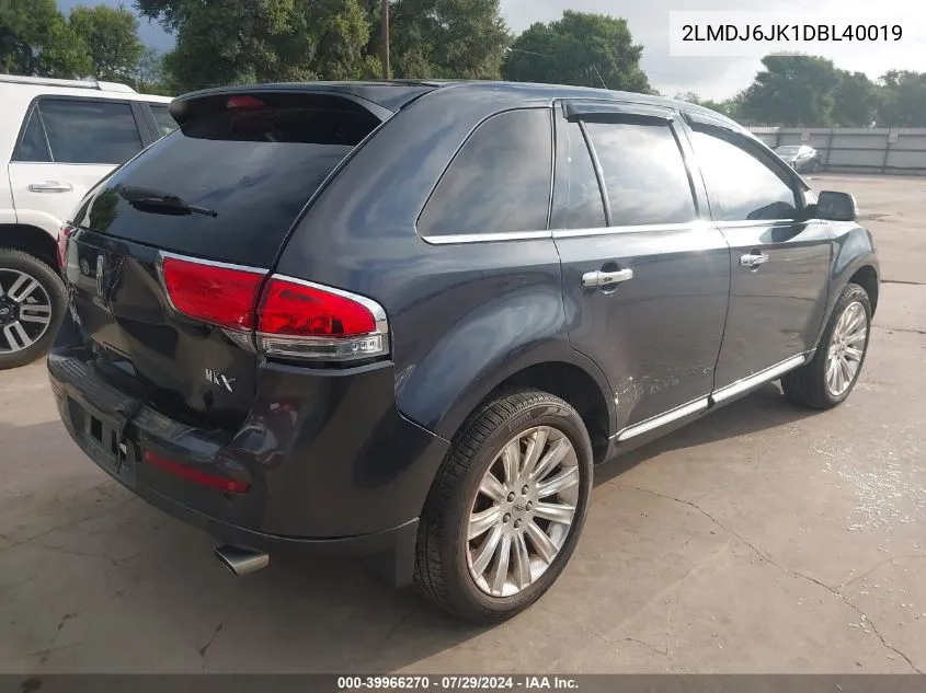 2LMDJ6JK1DBL40019 2013 Lincoln Mkx