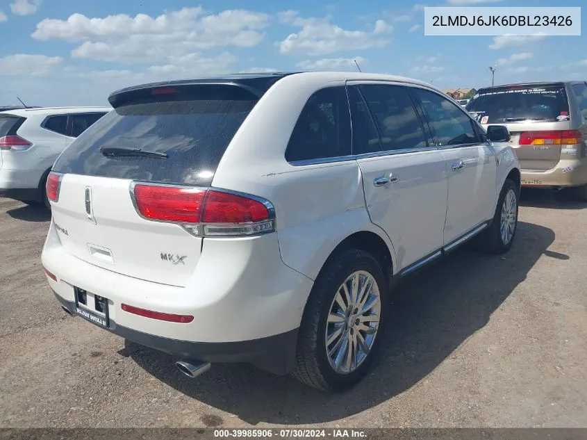 2013 Lincoln Mkx VIN: 2LMDJ6JK6DBL23426 Lot: 39985906