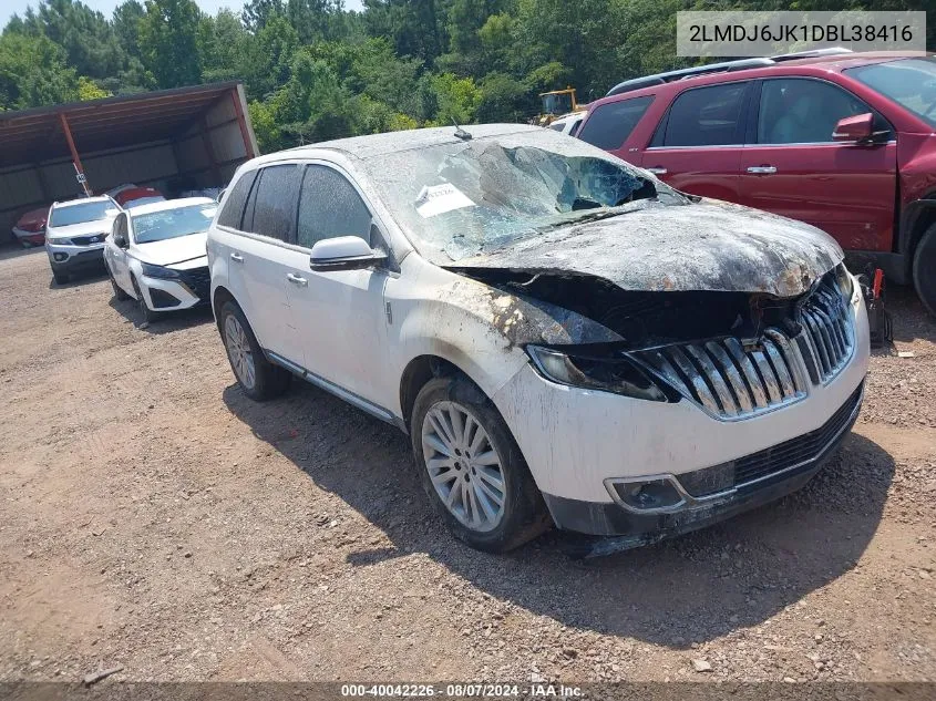 2013 Lincoln Mkx VIN: 2LMDJ6JK1DBL38416 Lot: 40042226