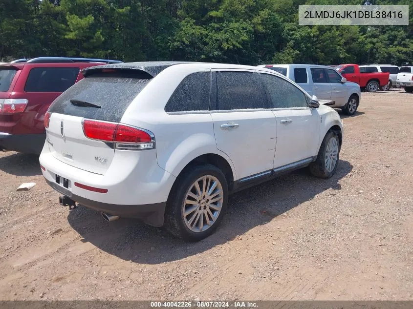 2013 Lincoln Mkx VIN: 2LMDJ6JK1DBL38416 Lot: 40042226