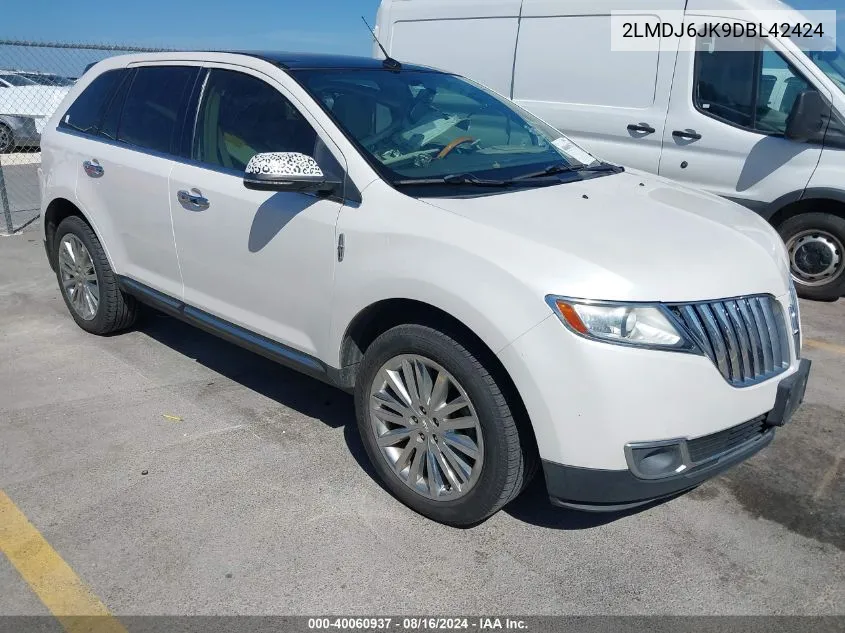 2013 Lincoln Mkx VIN: 2LMDJ6JK9DBL42424 Lot: 40060937