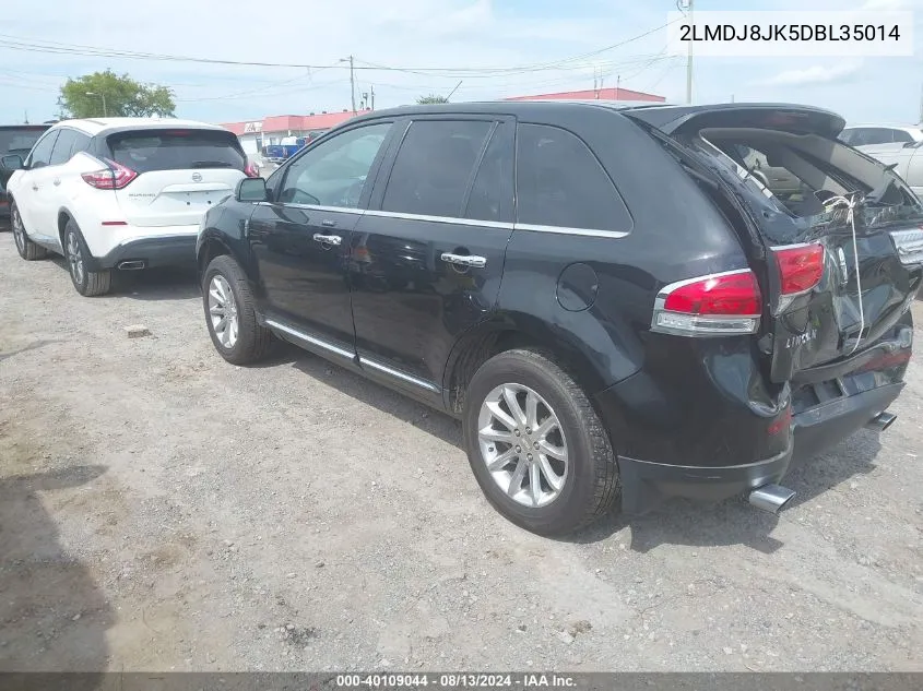 2013 Lincoln Mkx VIN: 2LMDJ8JK5DBL35014 Lot: 40109044