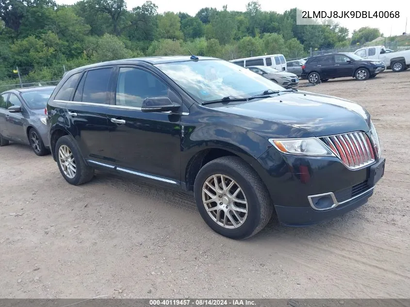 2013 Lincoln Mkx VIN: 2LMDJ8JK9DBL40068 Lot: 40119457