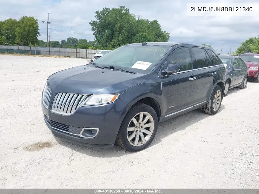 2013 Lincoln Mkx VIN: 2LMDJ6JK8DBL21340 Lot: 40130250