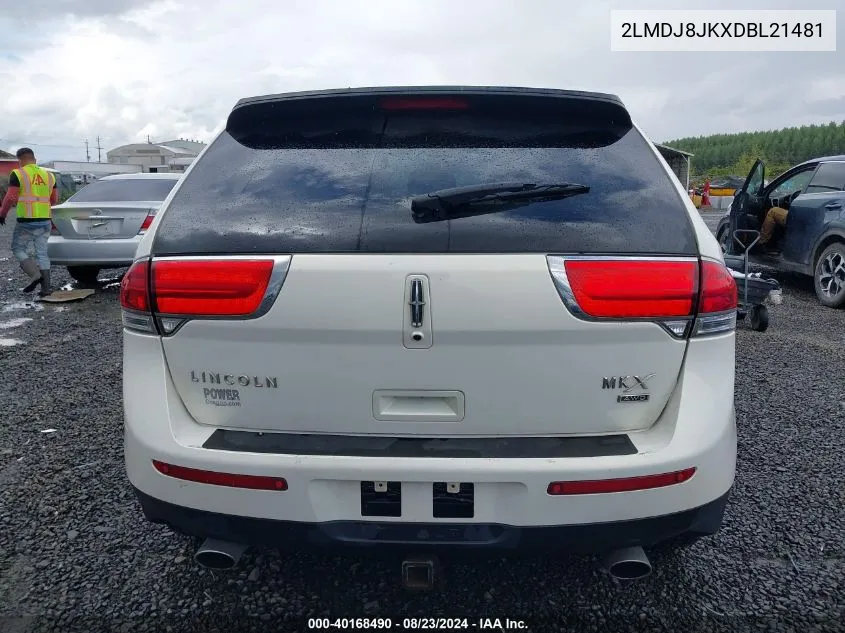 2013 Lincoln Mkx VIN: 2LMDJ8JKXDBL21481 Lot: 40168490