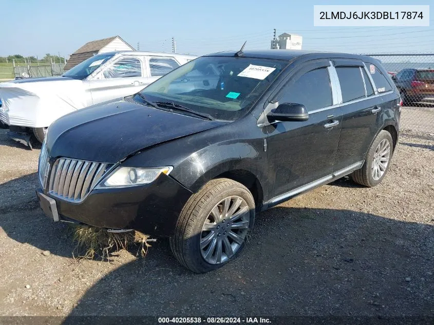 2013 Lincoln Mkx VIN: 2LMDJ6JK3DBL17874 Lot: 40205538