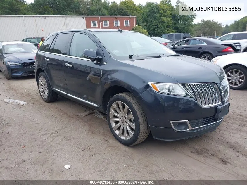 2013 Lincoln Mkx VIN: 2LMDJ8JK1DBL35365 Lot: 40213436