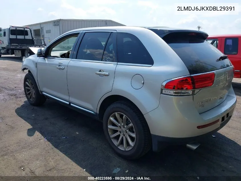 2013 Lincoln Mkx VIN: 2LMDJ6JKXDBL29391 Lot: 40223595