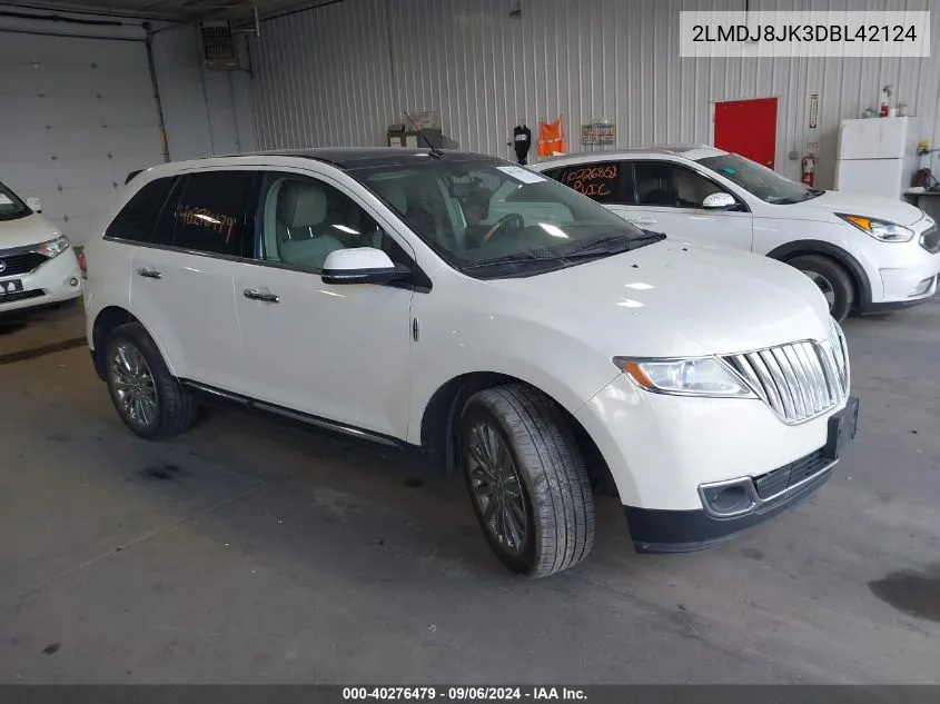 2013 Lincoln Mkx VIN: 2LMDJ8JK3DBL42124 Lot: 40276479