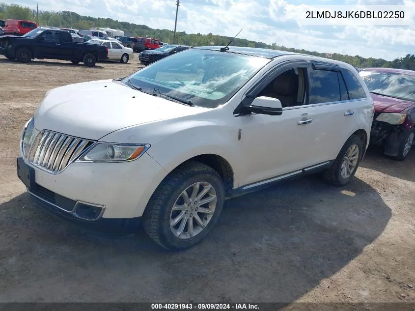 2013 Lincoln Mkx VIN: 2LMDJ8JK6DBL02250 Lot: 40291943