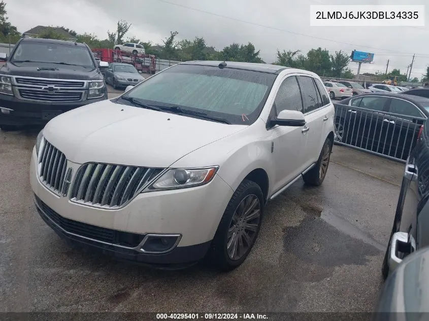 2LMDJ6JK3DBL34335 2013 Lincoln Mkx