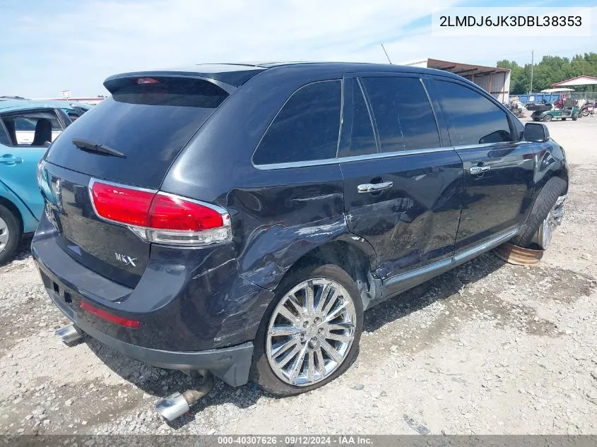 2013 Lincoln Mkx VIN: 2LMDJ6JK3DBL38353 Lot: 40307626