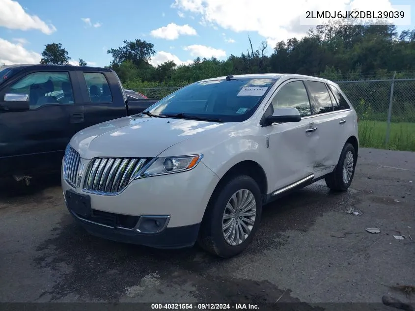 2LMDJ6JK2DBL39039 2013 Lincoln Mkx