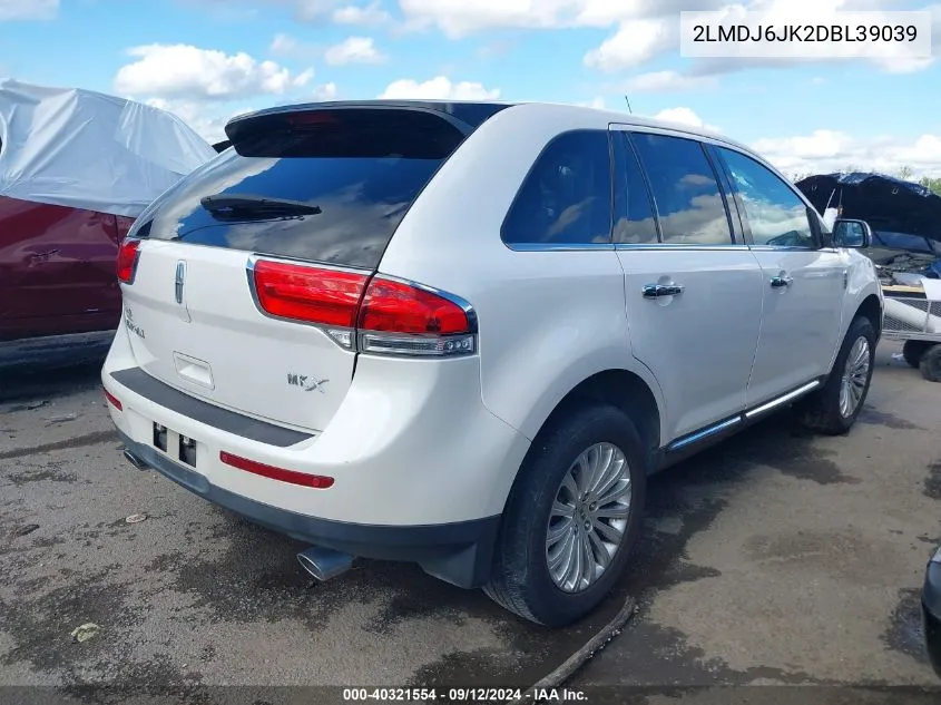 2013 Lincoln Mkx VIN: 2LMDJ6JK2DBL39039 Lot: 40321554