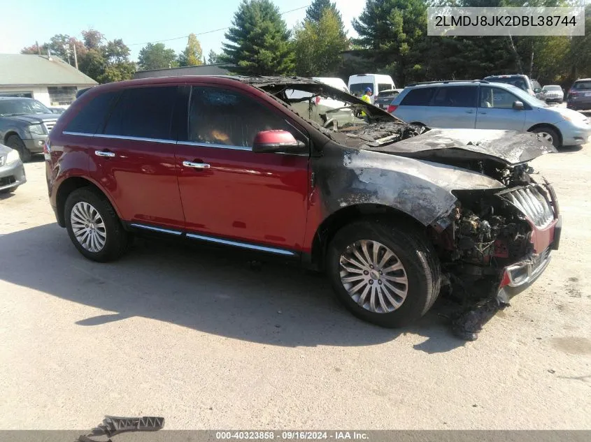 2013 Lincoln Mkx VIN: 2LMDJ8JK2DBL38744 Lot: 40323858