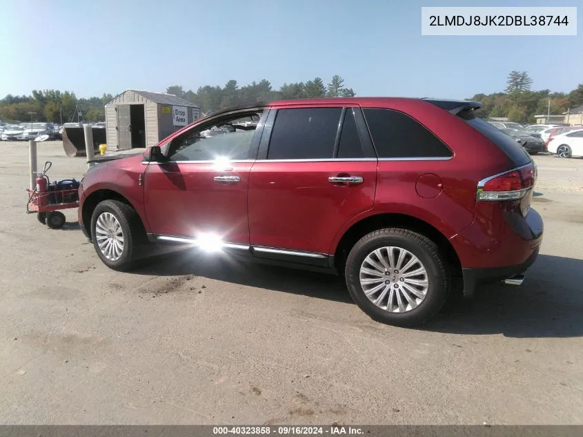 2LMDJ8JK2DBL38744 2013 Lincoln Mkx