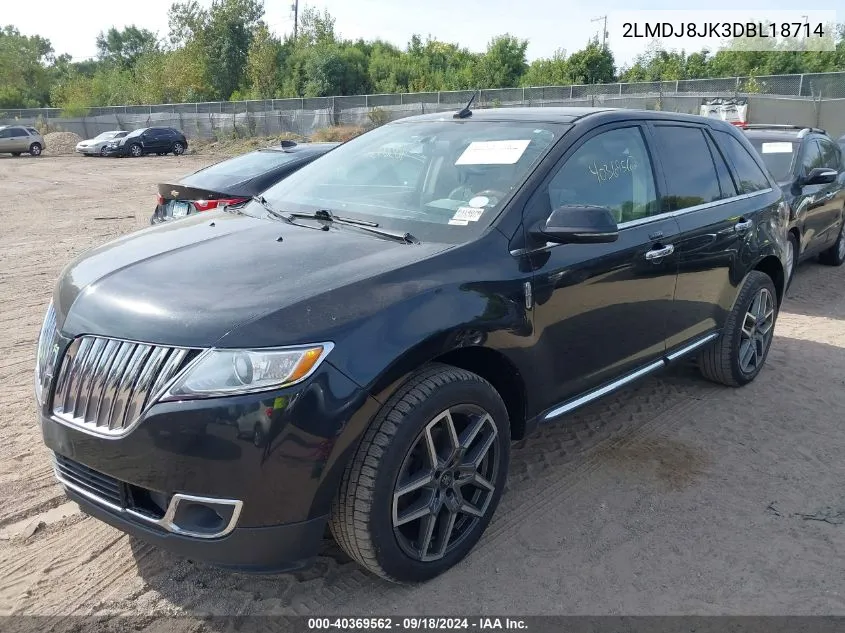 2013 Lincoln Mkx VIN: 2LMDJ8JK3DBL18714 Lot: 40369562