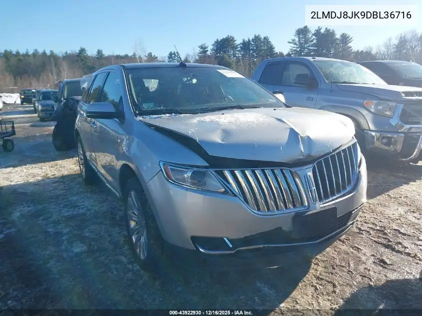 2LMDJ8JK9DBL36716 2013 Lincoln Mkx