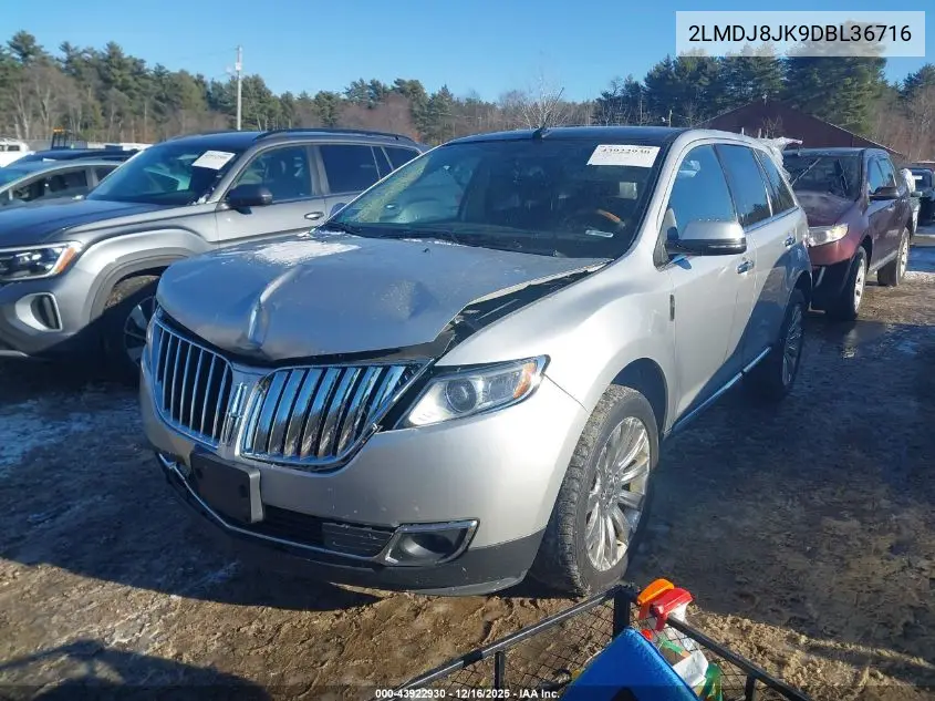 2LMDJ8JK9DBL36716 2013 Lincoln Mkx