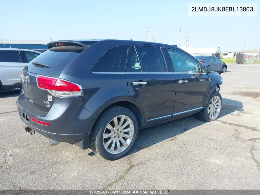 2014 Lincoln Mkx VIN: 2LMDJ8JK8EBL13803 Lot: 12029249