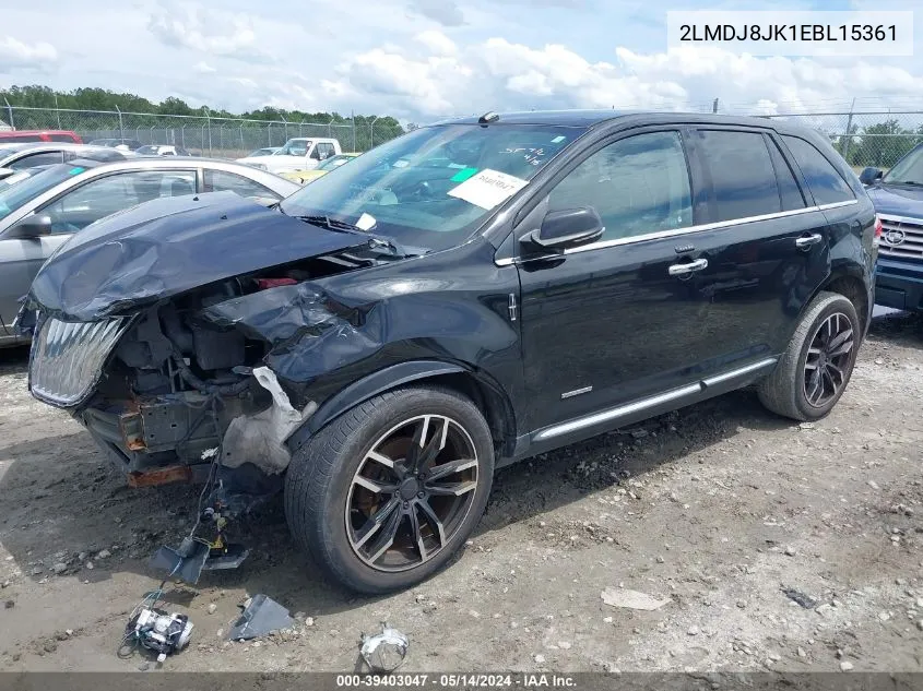 2014 Lincoln Mkx VIN: 2LMDJ8JK1EBL15361 Lot: 39403047