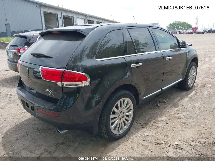 2014 Lincoln Mkx VIN: 2LMDJ8JK1EBL07518 Lot: 39414741