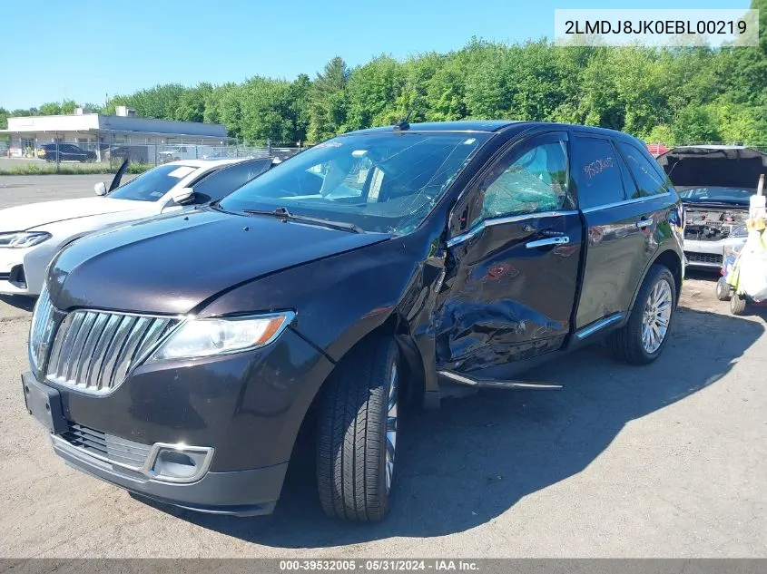 2014 Lincoln Mkx VIN: 2LMDJ8JK0EBL00219 Lot: 39532005