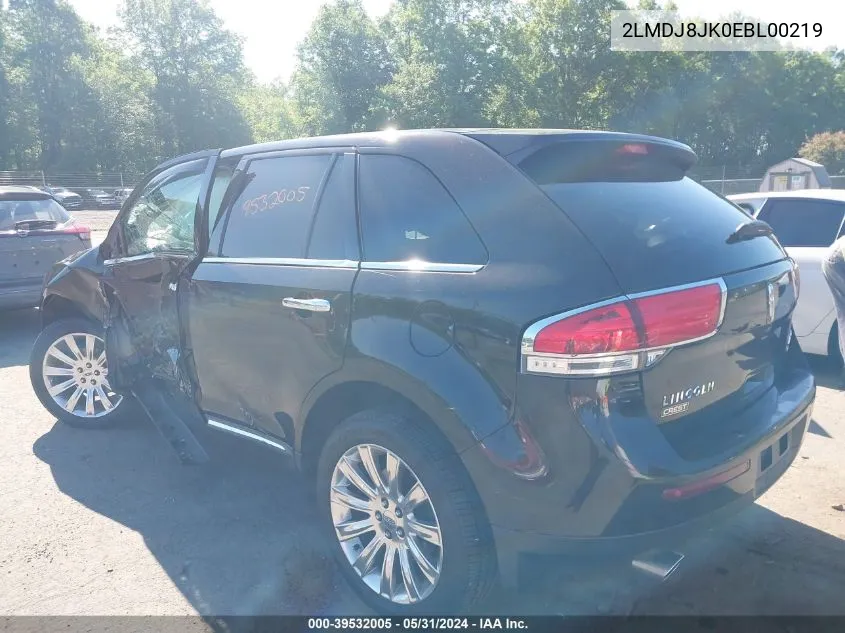 2014 Lincoln Mkx VIN: 2LMDJ8JK0EBL00219 Lot: 39532005