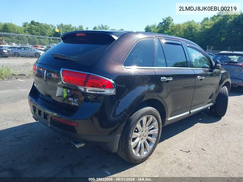 2014 Lincoln Mkx VIN: 2LMDJ8JK0EBL00219 Lot: 39532005