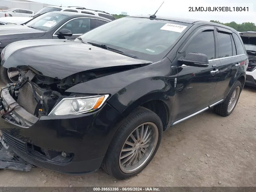 2LMDJ8JK9EBL18041 2014 Lincoln Mkx