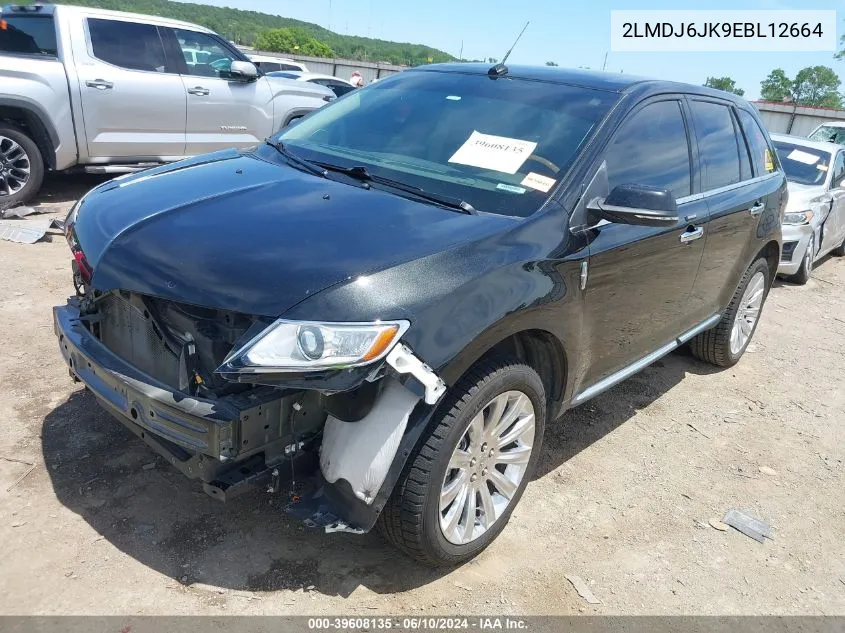 2014 Lincoln Mkx VIN: 2LMDJ6JK9EBL12664 Lot: 39608135