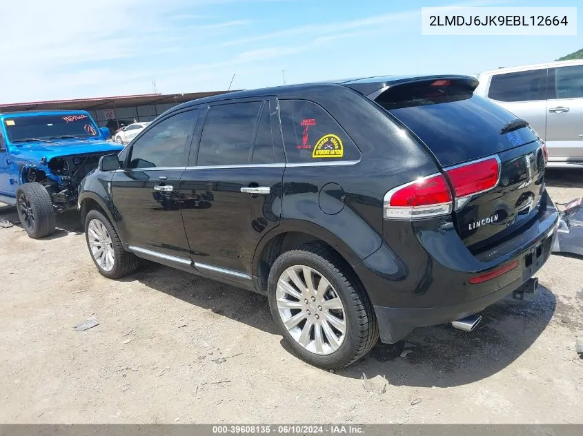 2014 Lincoln Mkx VIN: 2LMDJ6JK9EBL12664 Lot: 39608135