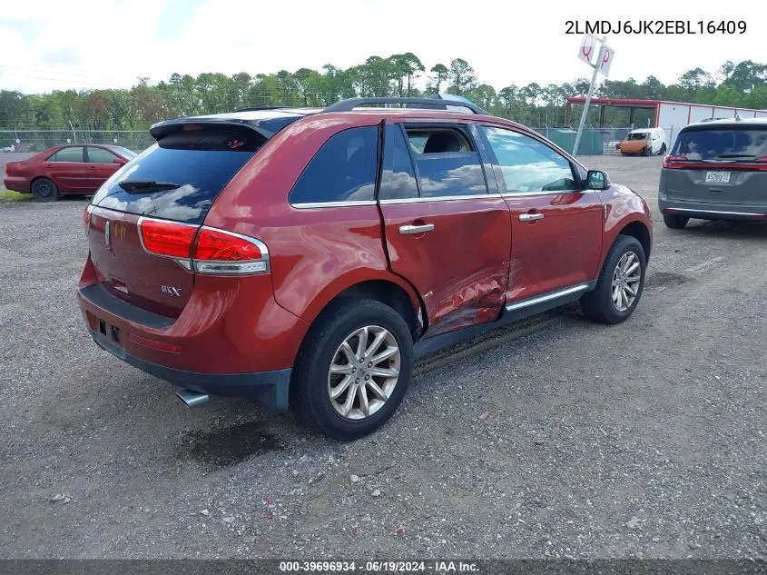 2014 Lincoln Mkx VIN: 2LMDJ6JK2EBL16409 Lot: 39696934