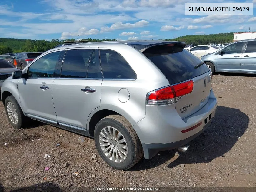 2014 Lincoln Mkx VIN: 2LMDJ6JK7EBL09679 Lot: 39800771