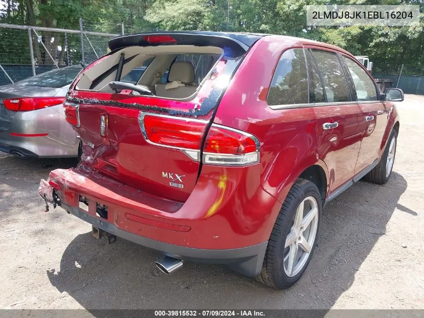 2014 Lincoln Mkx VIN: 2LMDJ8JK1EBL16204 Lot: 39815532