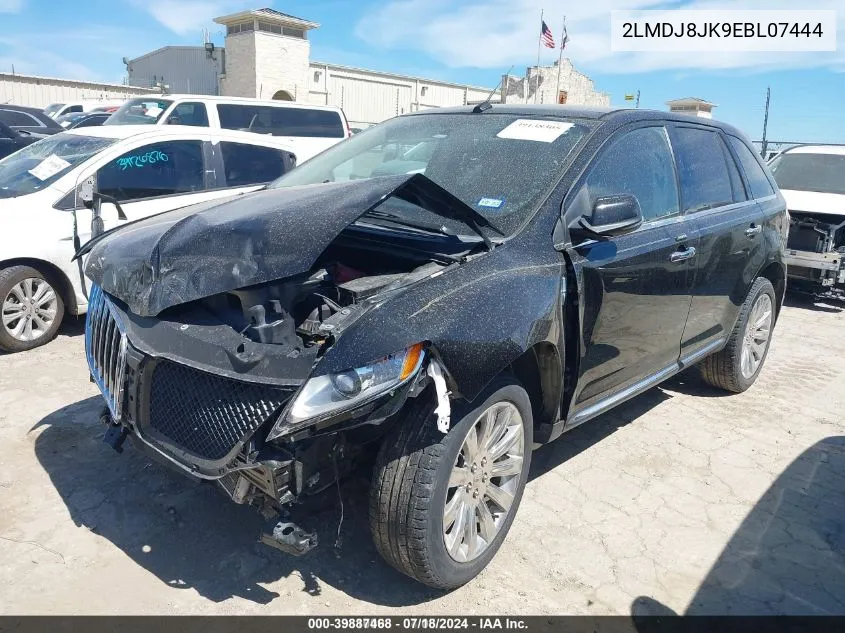 2014 Lincoln Mkx VIN: 2LMDJ8JK9EBL07444 Lot: 39887468