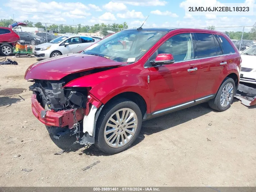 2014 Lincoln Mkx VIN: 2LMDJ6JK2EBL18323 Lot: 39891461