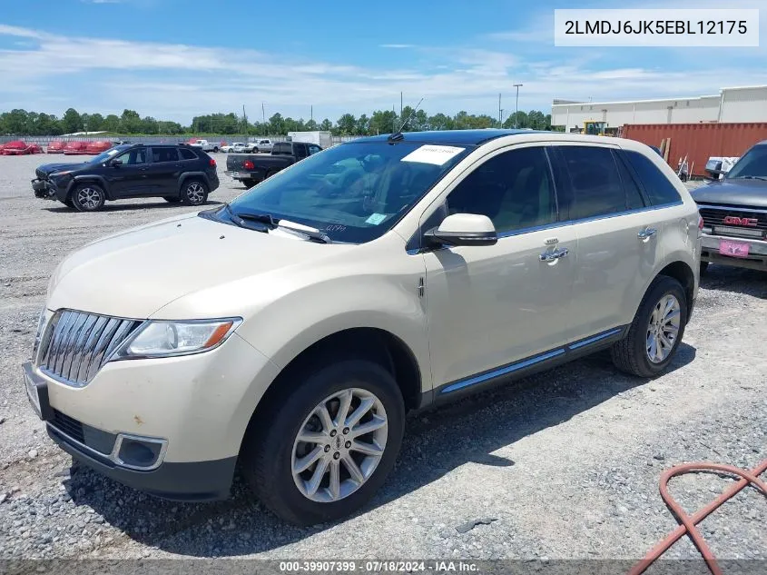 2014 Lincoln Mkx VIN: 2LMDJ6JK5EBL12175 Lot: 39907399