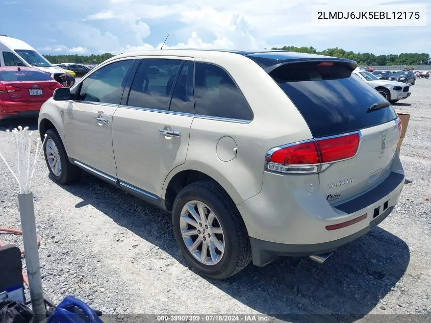 2014 Lincoln Mkx VIN: 2LMDJ6JK5EBL12175 Lot: 39907399