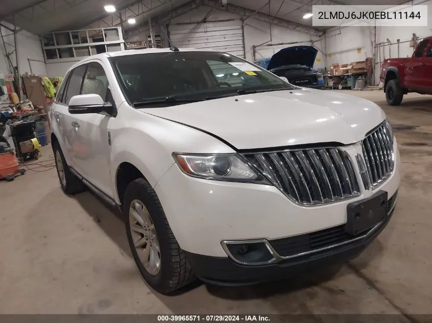 2014 Lincoln Mkx VIN: 2LMDJ6JK0EBL11144 Lot: 39965571