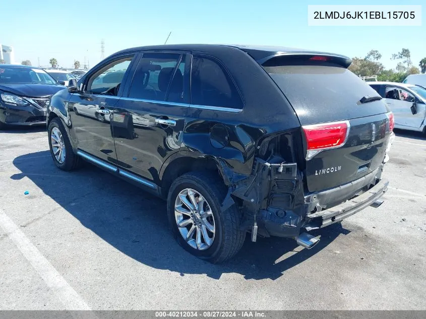 2014 Lincoln Mkx VIN: 2LMDJ6JK1EBL15705 Lot: 40212034