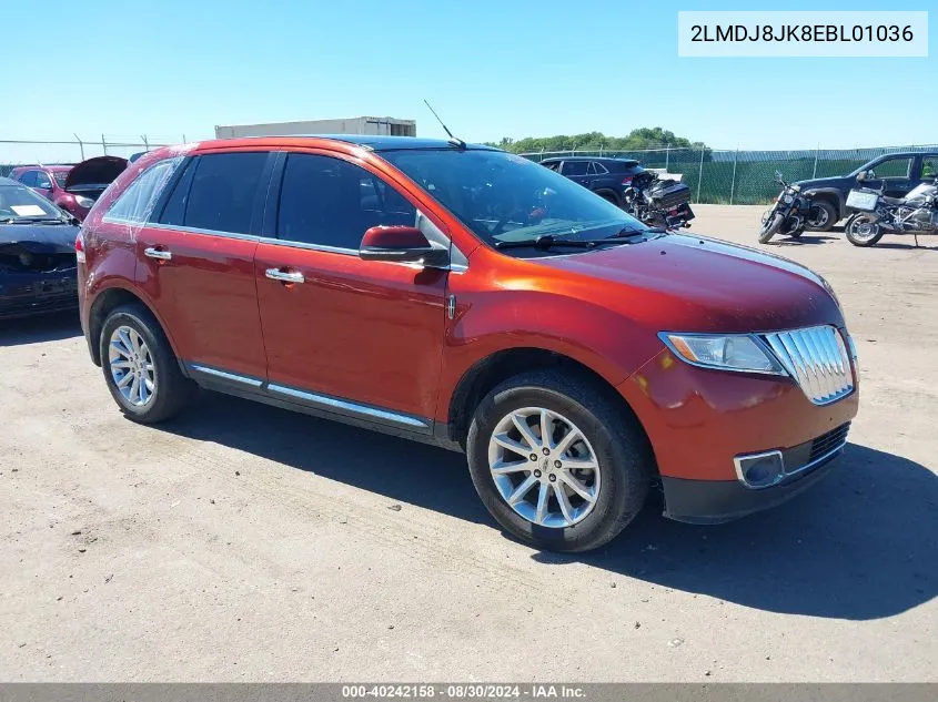 2014 Lincoln Mkx VIN: 2LMDJ8JK8EBL01036 Lot: 40242158