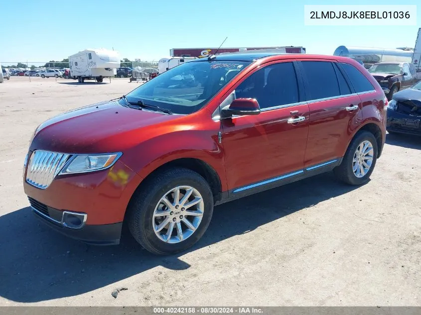 2014 Lincoln Mkx VIN: 2LMDJ8JK8EBL01036 Lot: 40242158