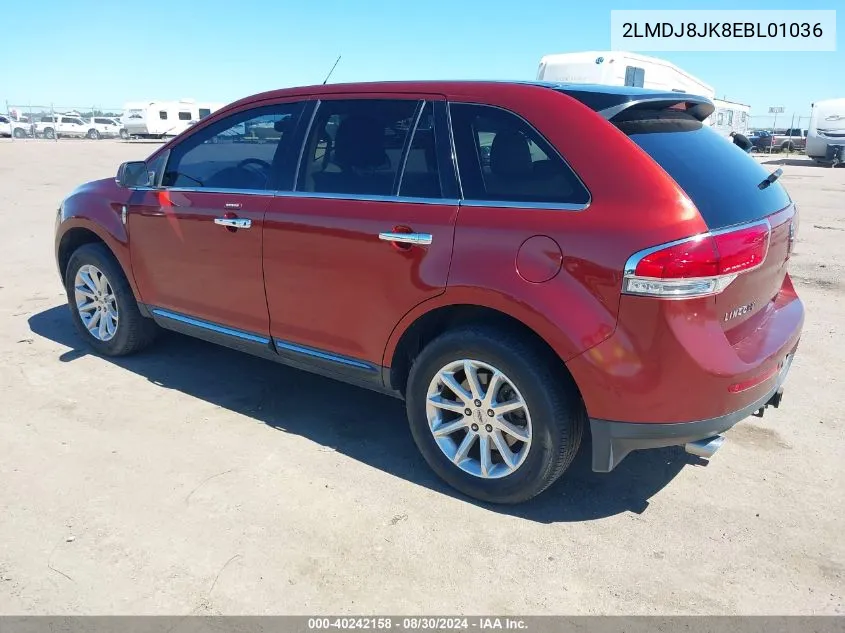 2014 Lincoln Mkx VIN: 2LMDJ8JK8EBL01036 Lot: 40242158