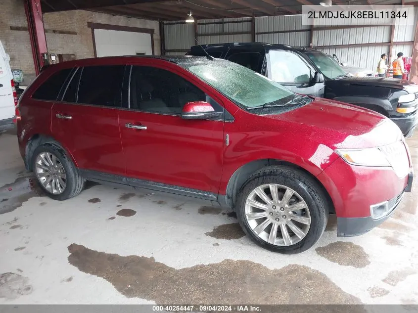 2014 Lincoln Mkx VIN: 2LMDJ6JK8EBL11344 Lot: 40254447