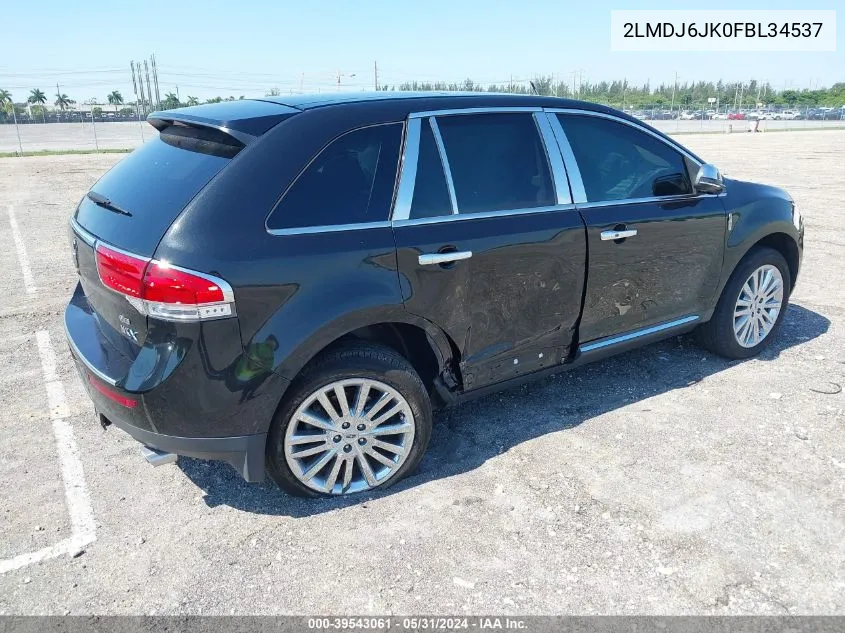 2015 Lincoln Mkx VIN: 2LMDJ6JK0FBL34537 Lot: 39543061