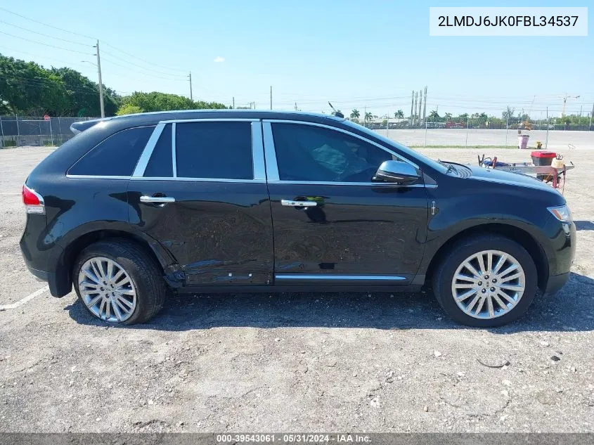 2015 Lincoln Mkx VIN: 2LMDJ6JK0FBL34537 Lot: 39543061