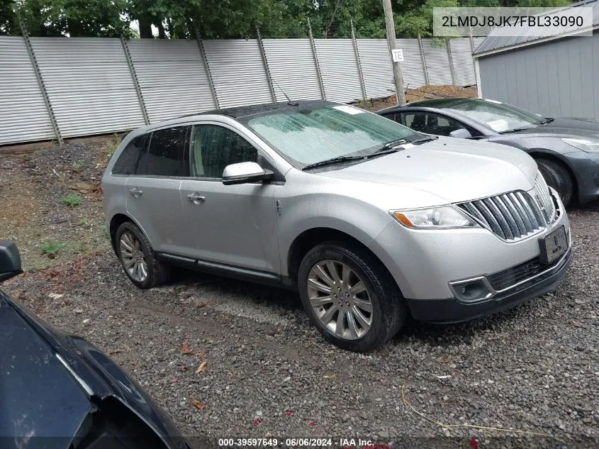 2015 Lincoln Mkx VIN: 2LMDJ8JK7FBL33090 Lot: 39597649